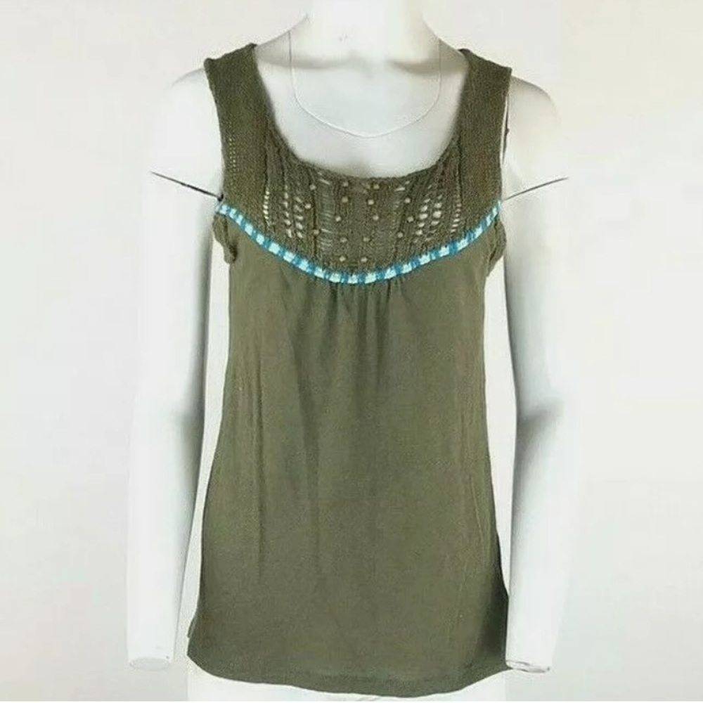 Anthropologie Tamarindo Linen Cotton Tank To
